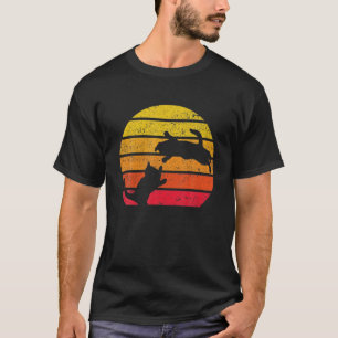 Vintage Retro Cat Silhouette Animal Lovers Men Wom T-Shirt