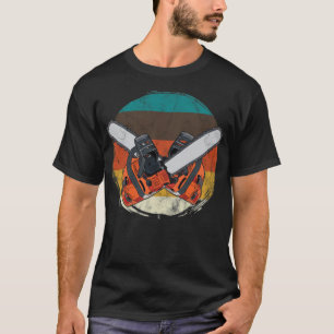 Vintage Retro Chainsaw Lumberjack Lumber zoo birth T-Shirt