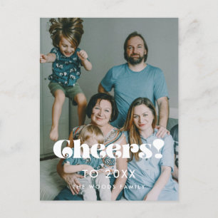 Vintage retro Cheers to 2026 New Year's photo Postcard