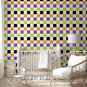 Vintage Retro Chequerboard Wallpaper