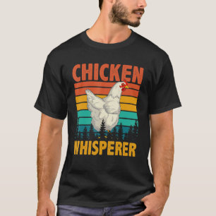 Vintage Retro Chicken Whisperer Chicken Sunglasses T-Shirt