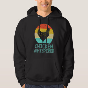 Vintage Retro Chickens Chicken Whisperer Farmer Lo Hoodie