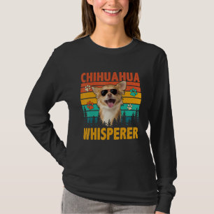 Vintage Retro Chihuahua Whisperer Funny Dog Sungla T-Shirt