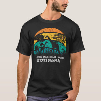 Vintage Retro Chobe National Park Botswana Africa T-Shirt