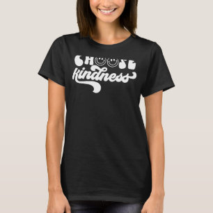 Vintage Retro Choose Kindness Smile Face Inspirati T-Shirt