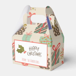 Vintage Retro Christmas Gifts Favour Box