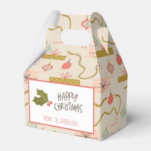 Vintage Retro Christmas Gifts Favour Box