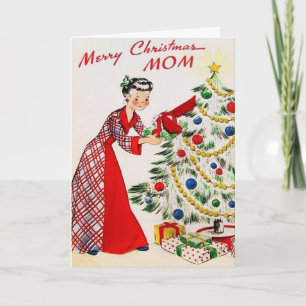 Vintage Retro Christmas Greeting Card
