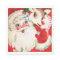 Vintage retro Christmas Santa reindeer napkins