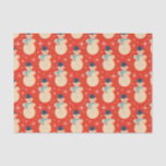 Vintage Retro Christmas Snowman Red   Tissue Paper<br><div class="desc">Christmas snowman</div>