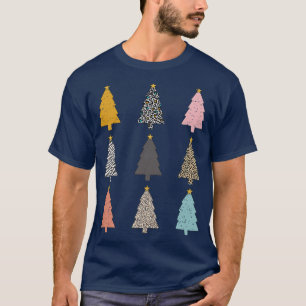 Vintage Retro Christmas Trees Matching Family Xmas T-Shirt