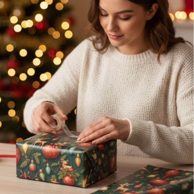 Vintage & Retro Christmas Wrapping Paper Sheet (Creator Uploaded)