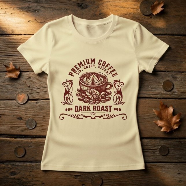 Vintage Retro Coffee Drinker T-Shirt (Creator Uploaded)