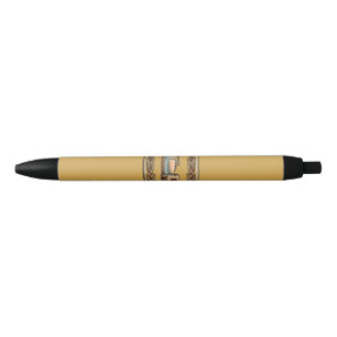 Vintage Retro Coffee Espresso Machine Elegant Ball Black Ink Pen