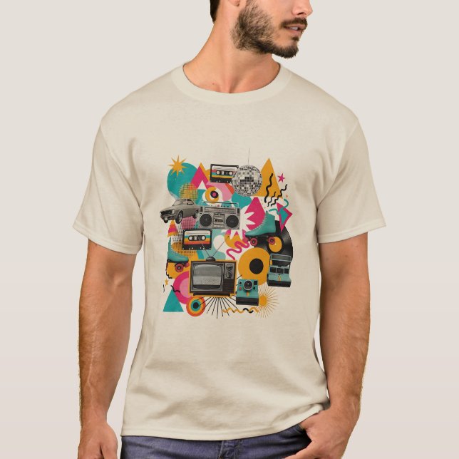 Vintage Retro Collage Aesthetic Graphic Tee | Clas (Front)