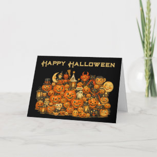 Vintage Retro Collection of Halloween Memorabilia Card