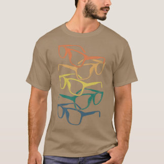 Vintage Retro Colour Block Glasses T-Shirt