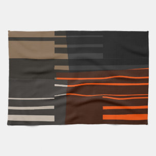 Vintage Retro Colourful Stripes Art Pattern #7 Tea Towel