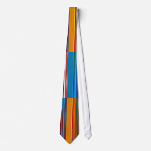 Vintage Retro Colourful Stripes Pattern Tie