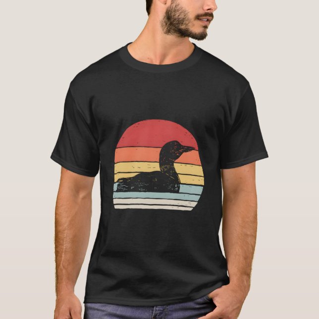 Vintage Retro Common Loon Diver T-Shirt (Front)