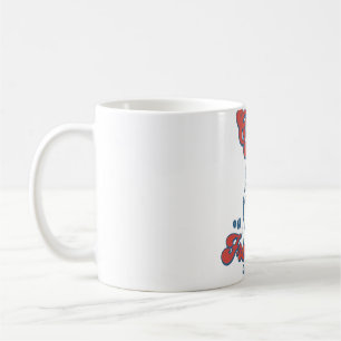 Vintage Retro Corgi and Coffee Illustration Design Mug