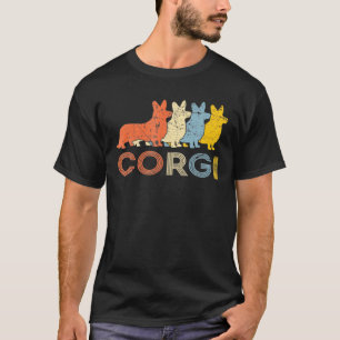 Vintage Retro Corgi Dog Dog For Men Women T-Shirt