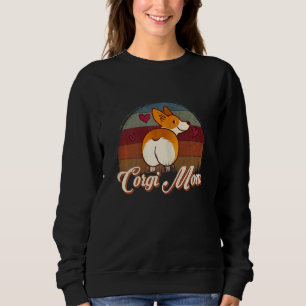 Vintage Retro Corgi Mum Puppy Mum Dog Mama Sweatshirt