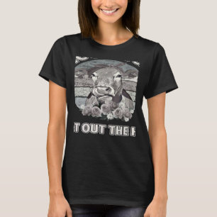 Vintage Retro Cow Pun Moo Floral Heifer Farmer 1 T-Shirt