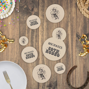 Vintage Retro Cowboy Rodeo 50th Birthday Party Confetti