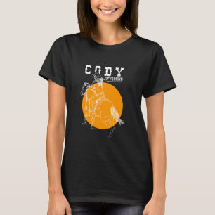 Vintage Retro Cowgirl Rodeo Cody Wyoming Souvenir T-Shirt