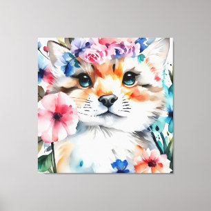 Vintage retro cute design for kids  canvas print