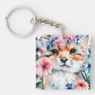 Vintage retro cute design for kids  key ring