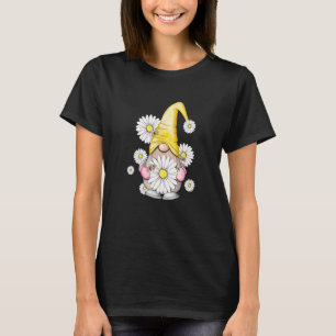 Vintage retro Cute gnome with daisy flower and bee T-Shirt