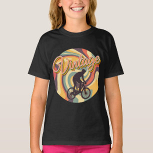 VINTAGE RETRO CYCLING IN COLORFUL TWIRL  T-Shirt