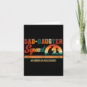 Vintage retro dad daughter squad father's day card