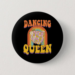 Vintage Retro Dancing Queens Bachelorette Party Ma 6 Cm Round Badge