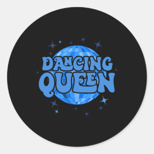 Vintage Retro Dancing Queens Bachelorette Party Ma Classic Round Sticker