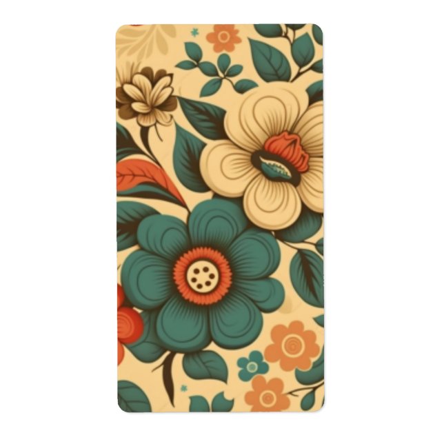 Vintage retro design floral pastel (Front)