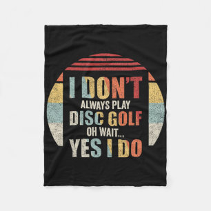 Vintage Retro Disc Golf  Fleece Blanket