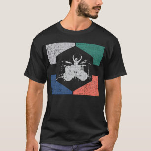 Vintage Retro Drummer Playing Drum 70s 80s Style T-Shirt