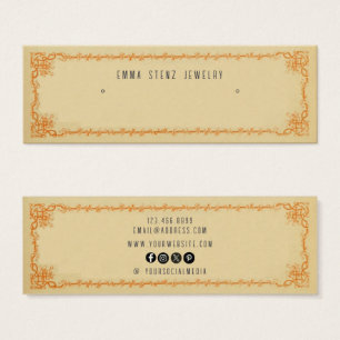 Vintage Retro Earring Hoops Stud Mini Card