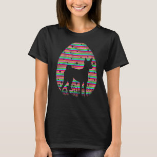 Vintage Retro Easter Egg Basenji Dog Easter Sunda T-Shirt