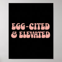 Vintage Retro Easter Joke Egg-cited And Elevated 