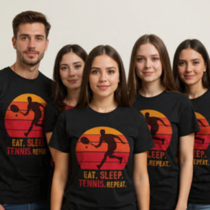 Vintage Retro Eat Sleep Tennis Repeat Sweatshirt