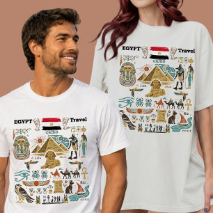 Vintage Retro Egypt Cairo Travel Custom T-Shirt