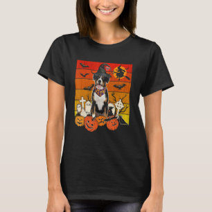 Vintage Retro Entlebucher Mountain Dog Witch Scary T-Shirt
