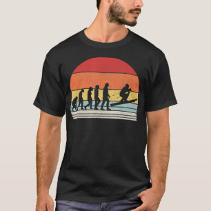Vintage Retro Evolution Of Man Skiing Ski Gift T-Shirt
