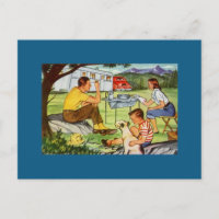 Vintage Retro Family Camping trip Trailer PC