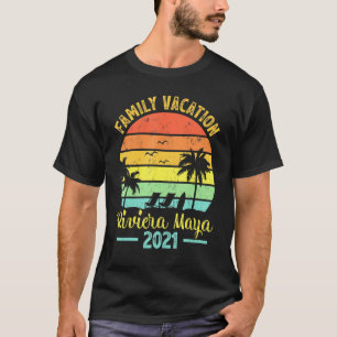 Vintage Retro Family Vacation 2021 Mexico Riviera T-Shirt