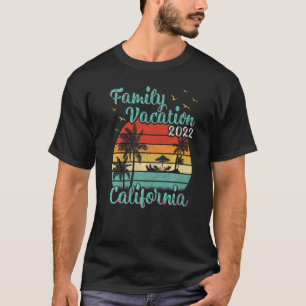Vintage Retro Family Vacation 2022 California Beac T-Shirt